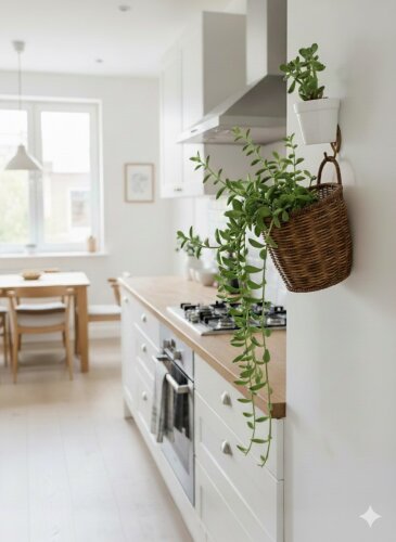 sd52739 metal iskelet üzerine kahverengi pvc örülü no2 kulplu duvar sepeti - (1)