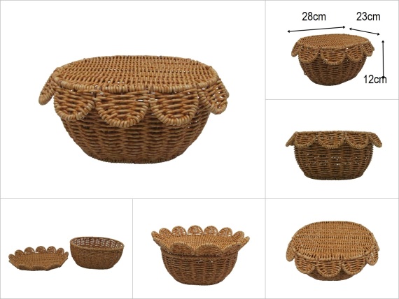 sd52743 metal iskelet üzerine pvc örülü no1 oval kapaklı kutu - 1