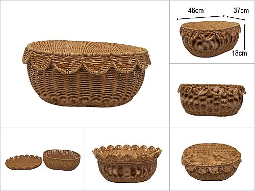 sd52745 metal iskelet üzerine pvc örülü no3 oval kapaklı kutu - 