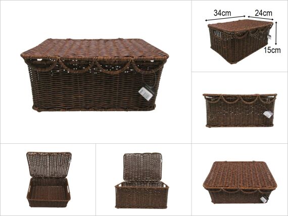 sd52747 metal iskelet üzerine pvc örülü no2 dikdörtgen kapaklı kutu - 1