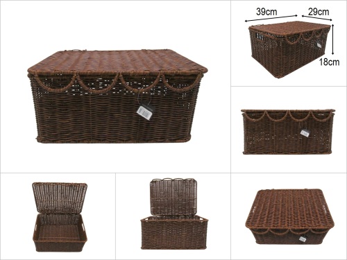 sd52748 metal iskelet üzerine pvc örülü no3 dikdörtgen kapaklı kutu - 