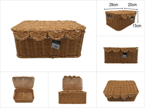 sd52749 metal iskelet üzerine pvc örülü no1 dikdörtgen kapaklı kutu - 1