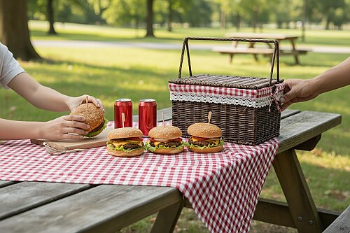 sd52755 metal iskelet üzerine kahverengi pvc örülü kulplu kapaklı sepet - (1)