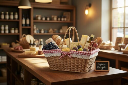 sd52758 metal iskelet üzerine kahverengi pvc örülü sapları katlanan pötikare kumaşlı dikdörtgen sepetsepet - (1)