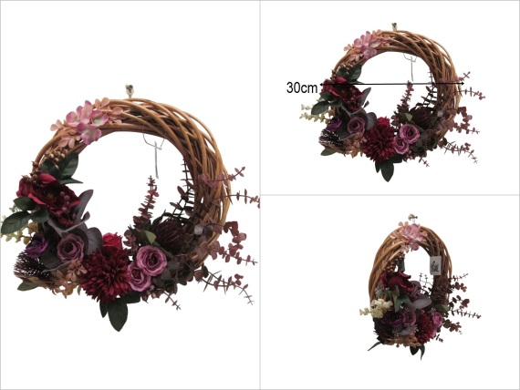 sd52871 dekoratif çiçekli kapı çelengi - 1