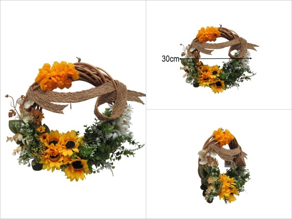 sd52872 dekoratif çiçekli kapı çelengi - 1