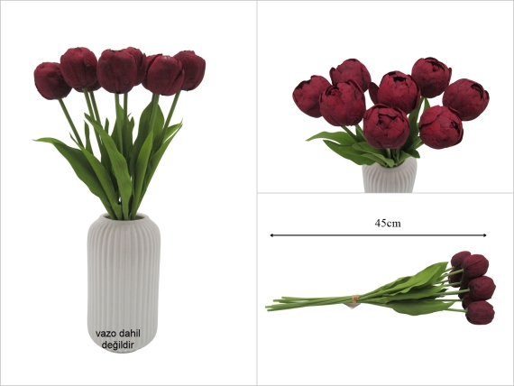sd52895 8 li yapay bordo lale demeti - 1