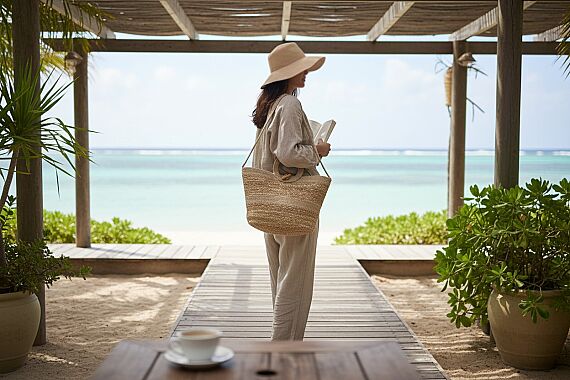 sd52945 bej pamuk ip dekorlu kulplu askılı hasır çanta - 2