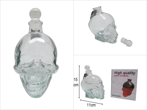 sd52993 dekoratif kurukafa cam şişe - 