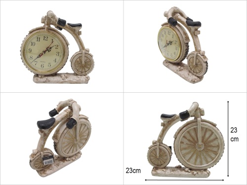 sd52998 dekoratif döküm polyester nostalji bisiklet saat - 