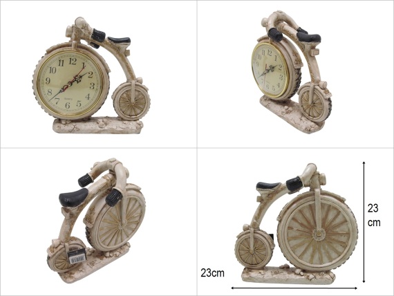 sd52998 dekoratif döküm polyester nostalji bisiklet saat - 1