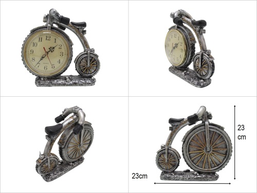 sd52999 dekoratif döküm polyester nostalji bisiklet saat - 