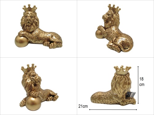 sd53003 dekoratif döküm polyester aslan kral - 