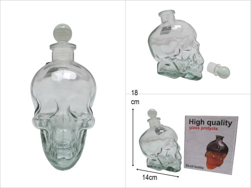 sd53006 dekoratif kurukafa cam şişe - 