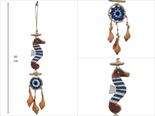 sd53040 deniz kabuklu ,ahşap denizatı, makrome - 