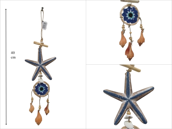 sd53042 deniz kabuklu ,ahşap denizyıldızı, makrome - 1