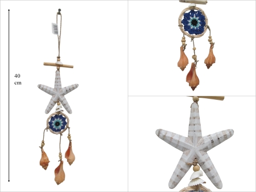 sd53043 deniz kabuklu ,ahşap denizyıldızı, makrome - 