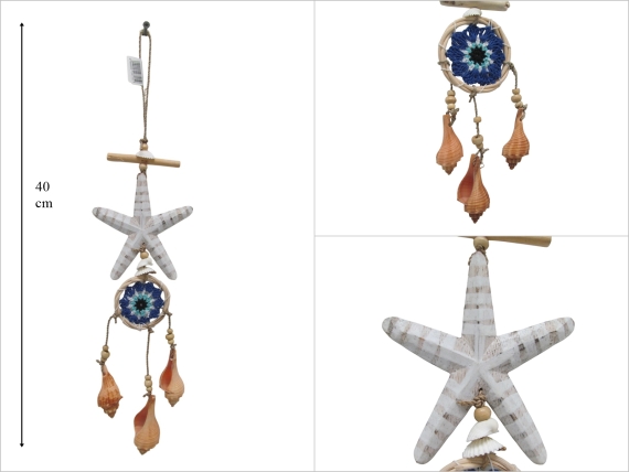 sd53043 deniz kabuklu ,ahşap denizyıldızı, makrome - 1