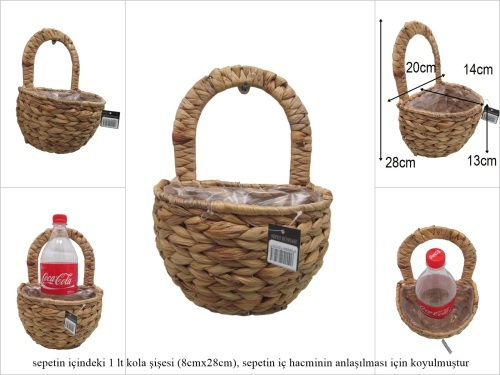 sd53055 no1 hasır kapı duvar sepeti - 