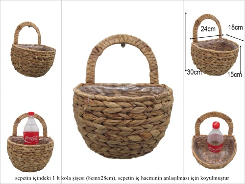 sd53056 no2 hasır kapı duvar sepeti - 