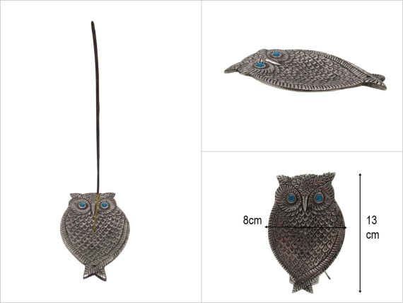 sd53057 dekoratif metal baykuş tütsülük - 1