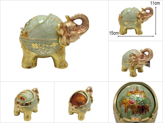 sd53059 dekoratif metal fil kapaklı küllük - 1