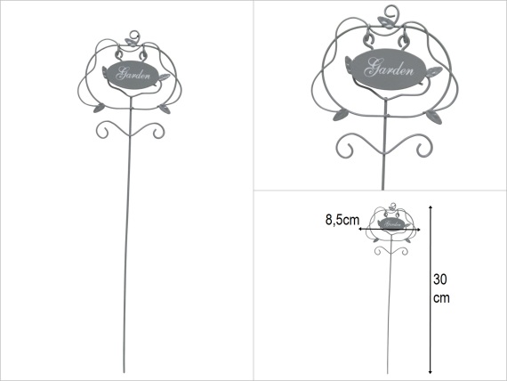 sd53068 dekoratif metal saksı süsü garden tabela - 1