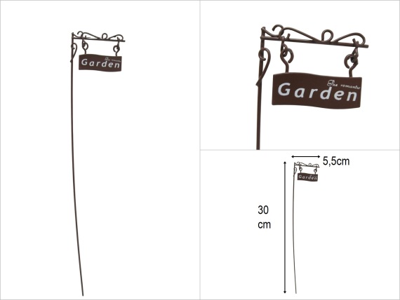 sd53070 dekoratif metal saksı süsü garden tabela - 1