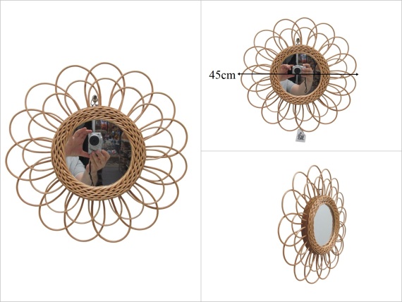 sd53166 ahşap söğüt dekorlu ayna - 1