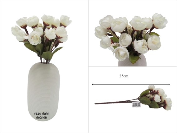 sd53249 dekoratif yapay fındık gül - 1