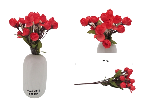 sd53253 dekoratif yapay fındık gül - 1