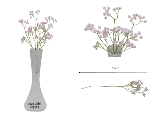 sd53256 plastik yapay lila cipsofilya gelin çiçeği - 