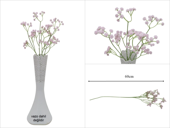 sd53256 plastik yapay lila cipsofilya gelin çiçeği - 1