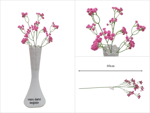 sd53257 plastik yapay pembe cipsofilya gelin çiçeği - 