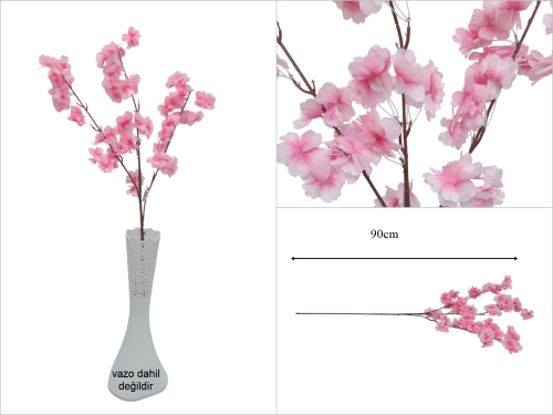 sd53261 dekoratif yapay pembe bahar dalı - 