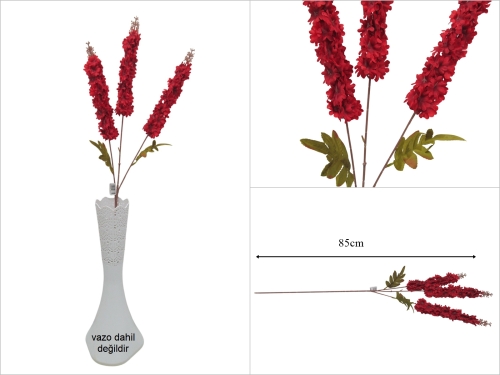 sd53265 dekoratif yapay kırmızı leylak dalı - 