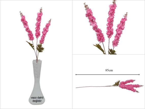sd53266 dekoratif yapay pembe leylak dalı - 1