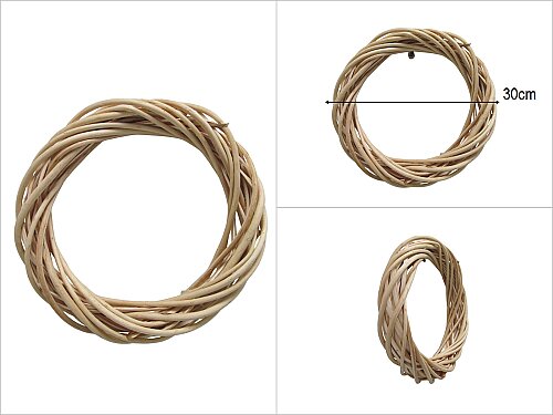 sd53300 yuvarlak naturel söğüt çember yapay çiçek çelengi - 
