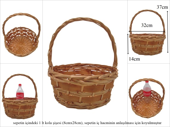 sd53319 no2 bal rengi yuvarlak üstten saplı sepet - 1