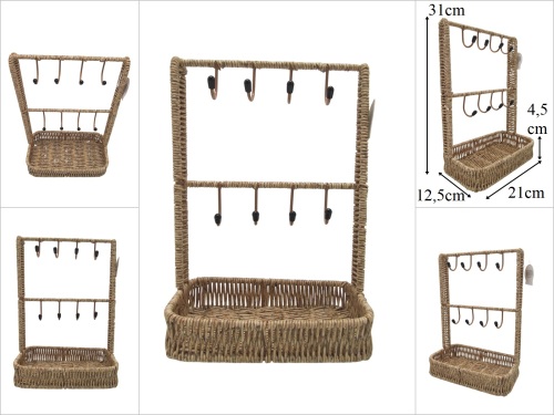 SD53334 METAL İSKELET ÜZERİNE PVC ÖRÜLÜ ASKILI SEPET - 