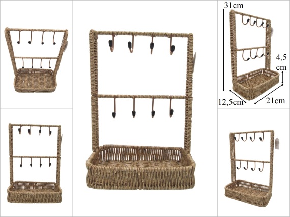 SD53334 METAL İSKELET ÜZERİNE PVC ÖRÜLÜ ASKILI SEPET - 1