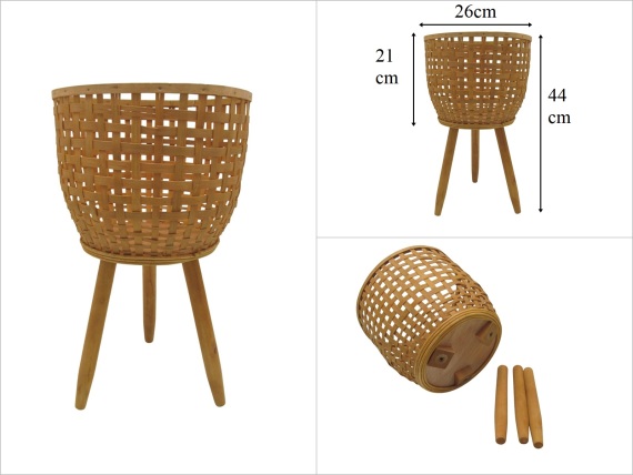 sd53356 dekoratif no2 ayaklı bambu saksılık - 1