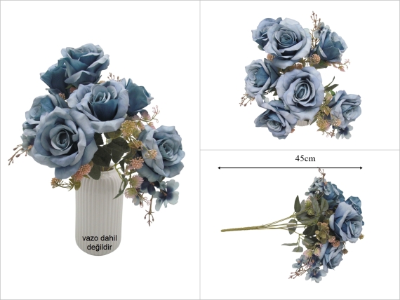 sd53503 dekoratif yapay gül demeti - 1