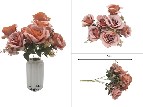 sd53504 dekoratif yapay gül demeti - 
