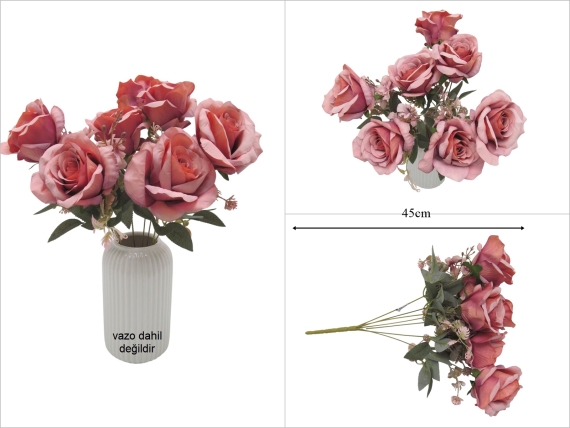 sd53505 dekoratif yapay gül demeti - 1
