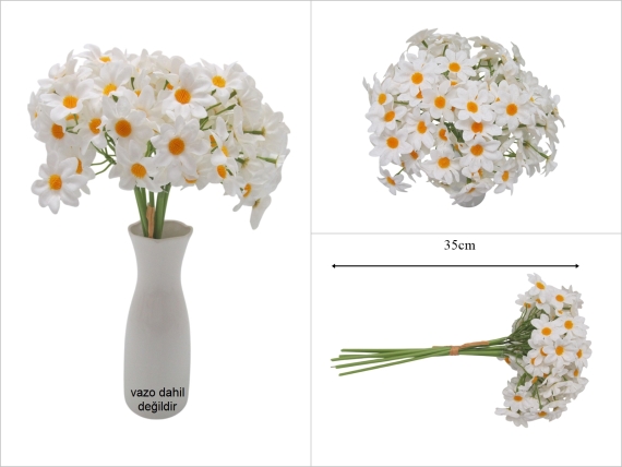 sd53507 yapay 7 li beyaz papatya demeti - 1