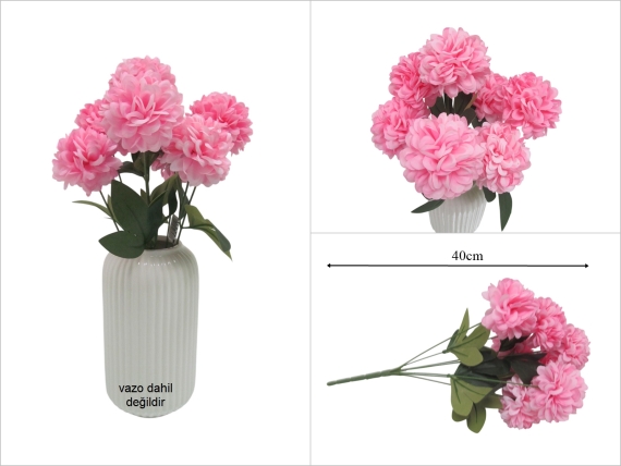 sd53520 yapay pembe ponpon çiçek - 1