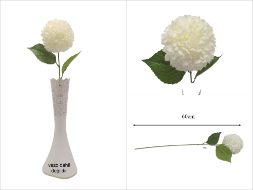 sd53535 dekoratif beyaz yapay top çiçek - 