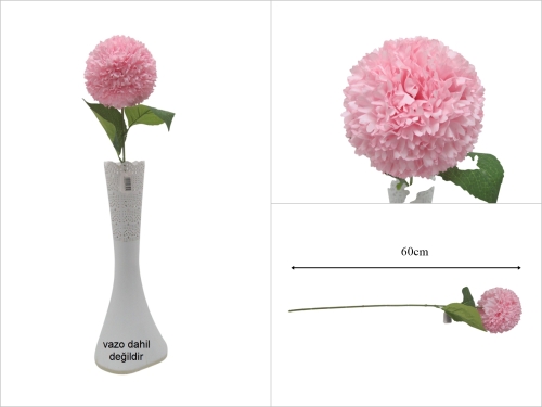 sd53538 dekoratif açık pembe yapay top çiçek - 