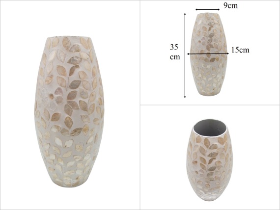 sd53614 dekoratif sedef kaplama vazo - 1